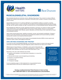 Musculoskeletal Disorders