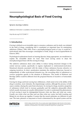 Neurophysiological Basis of Food Craving