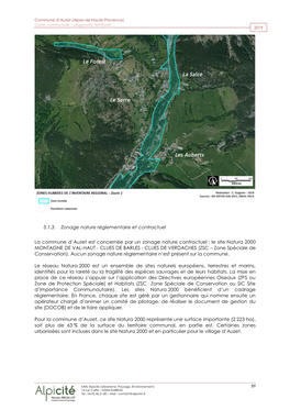 3.1.3. Zonage Nature Réglementaire Et Contractuel La Commune D'auzet