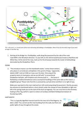 1. Starting at the Bridge Inn, Pontblyddyn, Walk Along the Pavement by the Side of the Main Road A494 in the Wrexham Direction