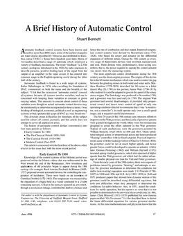A Brief History of Automatic Control