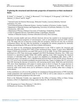 Exploring the Structural and Electronic Properties of Nanowires at Their Mechanical Limits