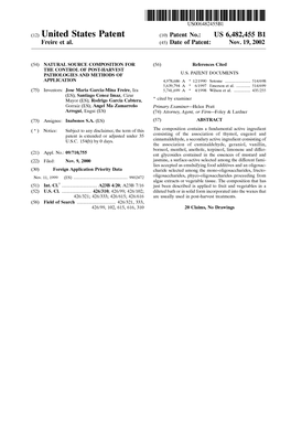 (12) United States Patent (10) Patent No.: US 6,482,455 B1 Freire Et Al