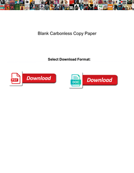 Blank Carbonless Copy Paper