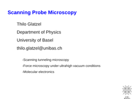 Scanning Probe Microscopy