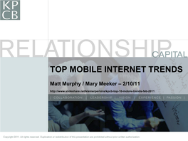 Top Mobile Internet Trends