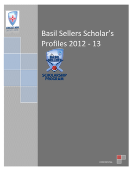 Basil Sellers Scholar's Profiles