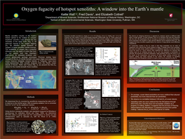 Oxygen Fugacity of Hotspot Xenoliths: a Window Into the Earth's Mantle