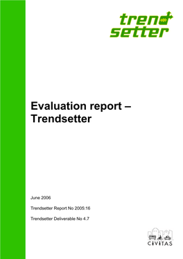 Evaluation Report –Trendsetter