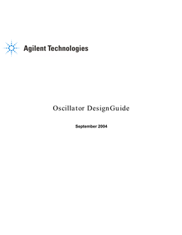 Oscillator Designguide