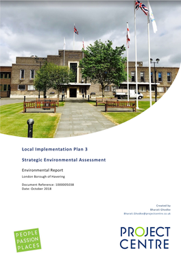 Local Implementation Plan 3 Strategic Environmental Assessment