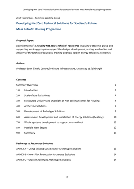 Developing Net Zero Technical Solutions for Scotland's Future