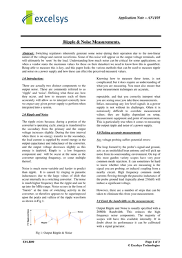 Ripple & Noise Measurements