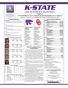 2008-09 WBB Notes Oklahoma 11409:2008-09 WBB Notes.Qxd