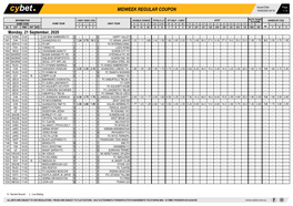 Midweek Regular Coupon 19/09/2020 09:14 1 / 4