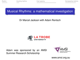 Musical Rhythms: a Mathematical Investigation