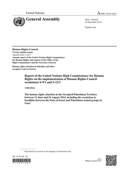 Page 1 GE.14-25148 (E) Human Rights Council Twenty-Eighth