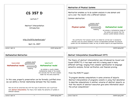 CS 357 D Carry Over the Results Into a Different Domain