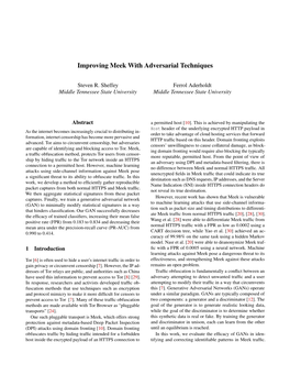 Improving Meek with Adversarial Techniques