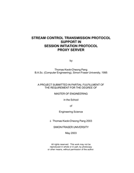 Stream Control Transmission Protocol Support in Session Initiation Protocol Proxy Server