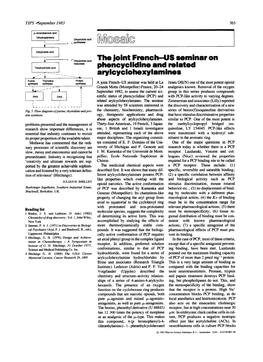 The Joint French-US Seminar on Phencyclidine and Related