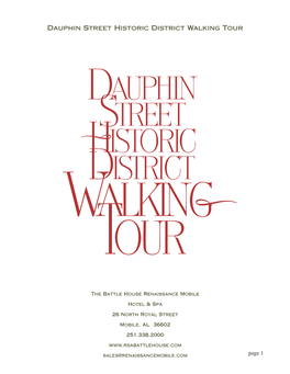 Dauphin Street Historic District Walking Tour