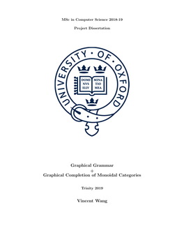 Graphical Grammar + Graphical Completion of Monoidal Categories Vincent Wang