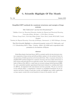 Ψk Scientific Highlight of the Month