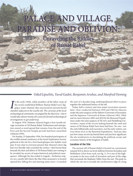 PALACE and VILLAGE, PARADISE and OBLIVION: Unraveling the Riddles of Ramat Raḥel