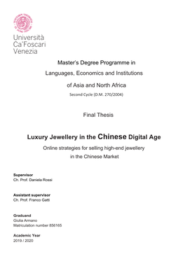 Luxury Jewellery in the Chinese Digital Age