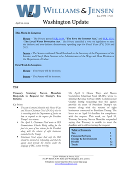 Washington Update