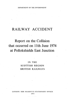 Collision. Pollokshields East Junction 1974-06-11