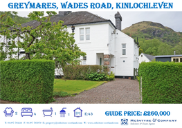 Greymares, Wades Road, Kinlochleven