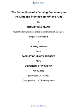 The Perceptions of a Farming Community in the Limpopo Province on HIV and Aids