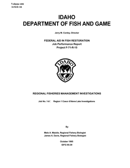 Idaho Department of Fish and Game