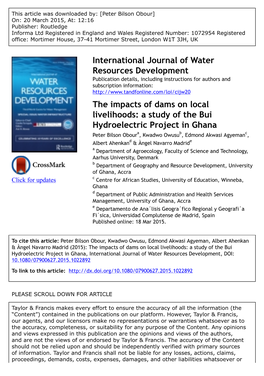 International Journal of Water Resources Development The