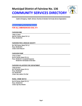 Community Services Directory