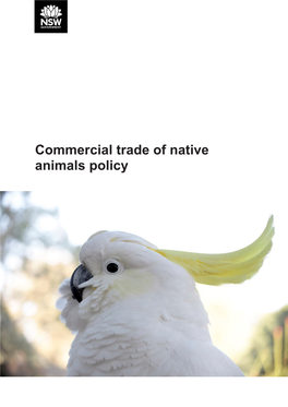 Commercial Trade of Native Animals Policy