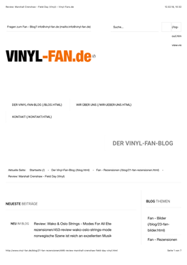 Der Vinyl-Fan-Blog (/Blog.Html) Wir Über Uns (/Wir-Ueber-Uns.Html)