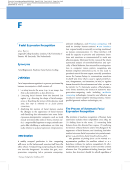 Facial Expression Recognition Synonyms Definition