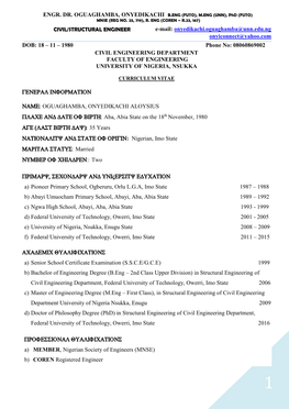 Oguaghamba, Onyedikachiloraj Consults and Innovative Concepts N0. 2A Orlu Road, Amakohia, Owerri Imo Statecurriculum Vitae