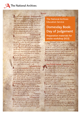 Domesday Book: Day of Judgement Preparation Materials for Onsite Workshop (KS3)