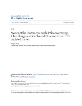Stories of the Proterozoic Earth: Paleoproterozoic Chuanlinggou