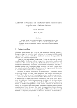 Different Viewpoints on Multiplier Ideal Sheaves and Singularities of Theta