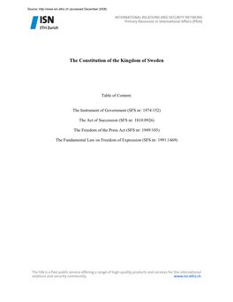 Constitution of Sweden