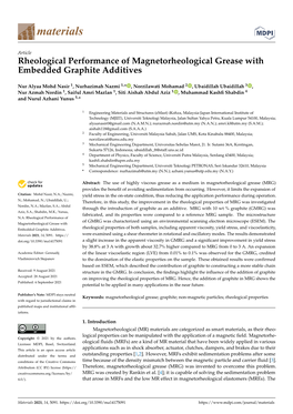 Rheological Performance of Magnetorheological Grease with Embedded Graphite Additives