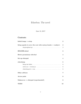 Etherbox: the Novel