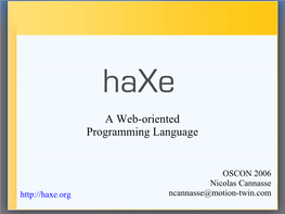 A Web-Oriented Programming Language