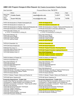 Change in Existing Course