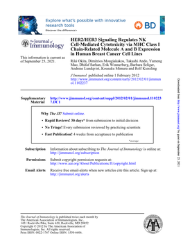 In Human Breast Cancer Cell Lines Chain-Related Molecule a and B